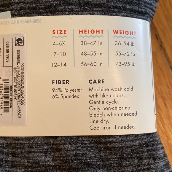 NWT Bundle of 2 pairs of Cat & Jack fleece lined leggings size 7-10 - Picture 4 of 4